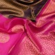 Pink With Brown Color Organza Fancy Saree 