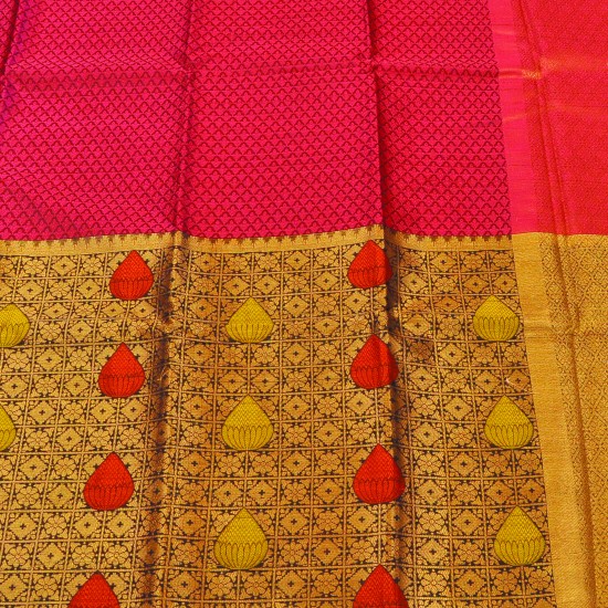 Maroon color organza silk saree 