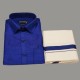 Pepsi Blue Colour Silk Shirt Dhoti Set