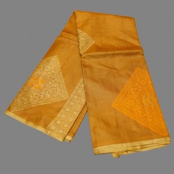 Golden Color Tussar Silk Saree 