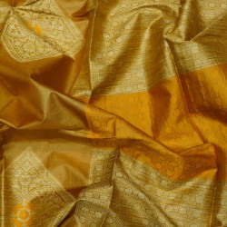Golden Color Tussar Silk Saree 