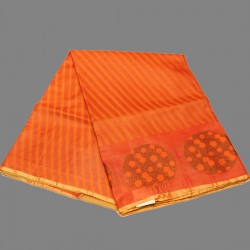 Orange Color Tusser Silk Saree 