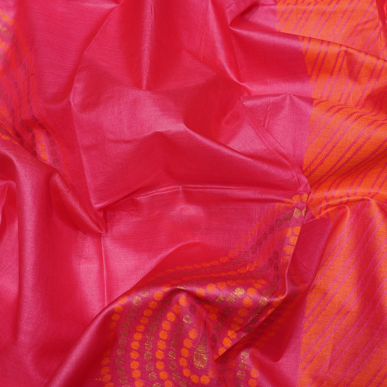 Pink Color Tussar Silk Saree 