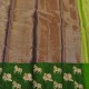 Gray with green color tussar silk saree 