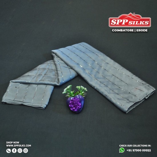 grey party wear saree