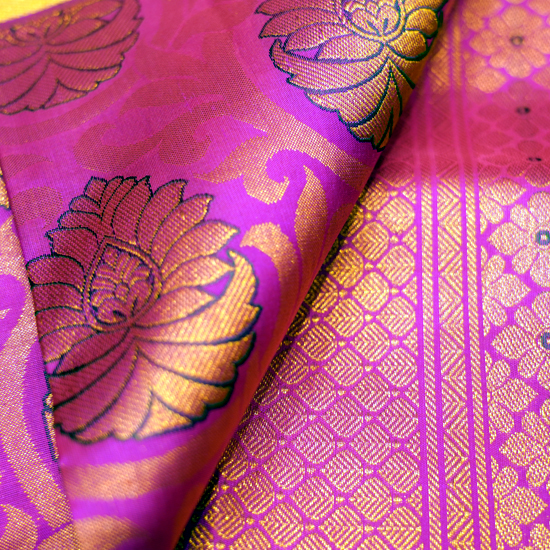 Pink With Red Color lakshanya pattu Saree