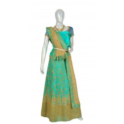 Rama green color lehenga choli