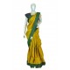 Yellow with block color soft silk saree