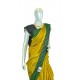 Yellow with block color soft silk saree