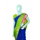 Royal blue with green color soft silk saree 