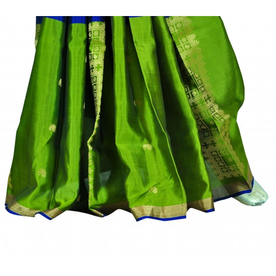 Royal blue with green color soft silk saree 