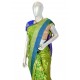 Green with blue color soft silk saree 