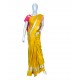 Yellow with pink color soft silk saree