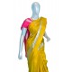 Yellow with pink color soft silk saree