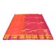 Orange with pink color soft silk saree 