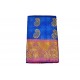 Royal blue with pink color soft silk saree 