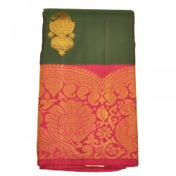 Green color pure kanchipuram silk saree 