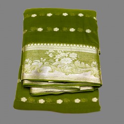 Green Color Chiffon Silk Saree 