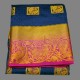 NAVY BLUE COLOR JUTE SILK SAREE