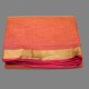 Tomato Pink Color Jute Silk Saree