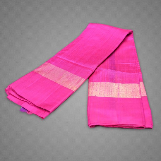 Pink Color Jute Silk Saree