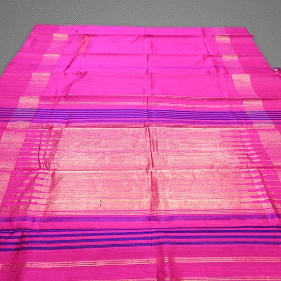 Pink Color Jute Silk Saree