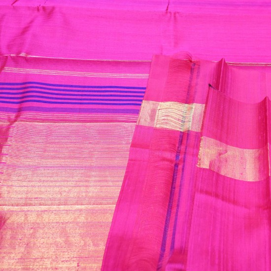 Pink Color Jute Silk Saree