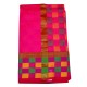 Pink color jute cotton saree