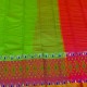 Parrot green color jute silk sarees