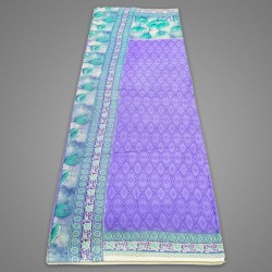 Lavender Color Print Pochampalli Cotton Saree