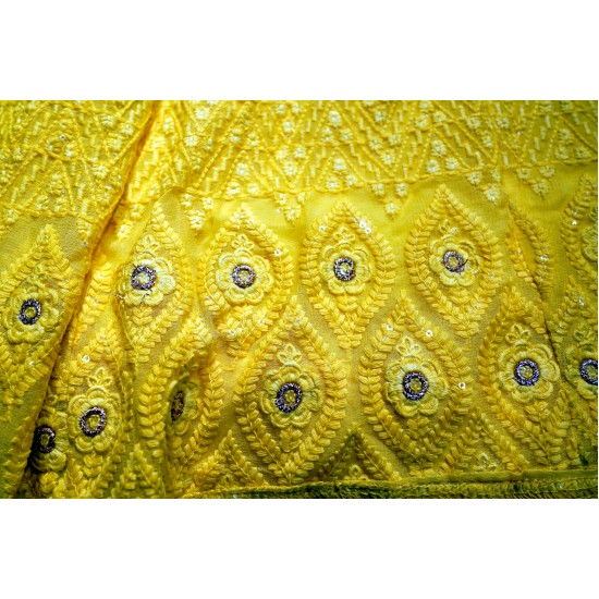 Yellow colour salwar  wedding frock