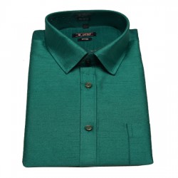 Green Colour Silk Cotton Shirt.