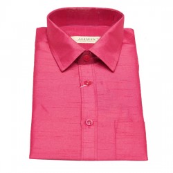 Lotus Pink Colour Silk Cotton Shirt.