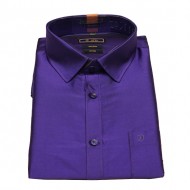 Violet Colour Silk Cotton Shirt. 