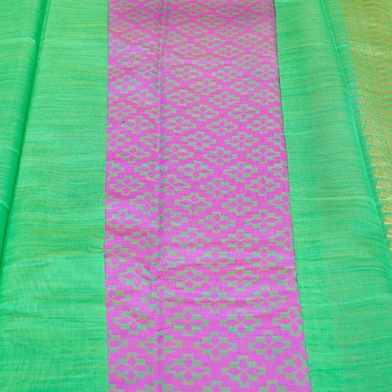Green Color Silk Cotton Saree
