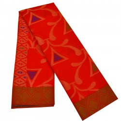 Red color silk cotton saree