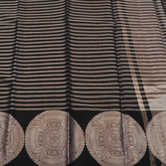 Black color silk cotton sarees