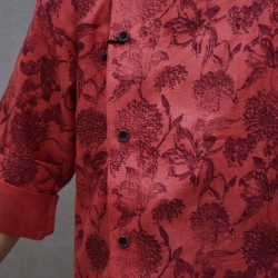 Strawberry color Floral designed Kurta shirt