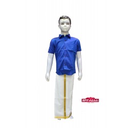 Royal Blue colored Shirt and Dhoti Set