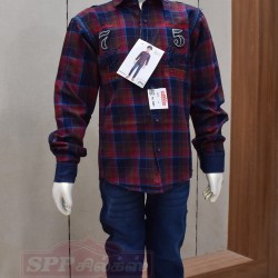 Red with Blue checked Shirt and Pant set