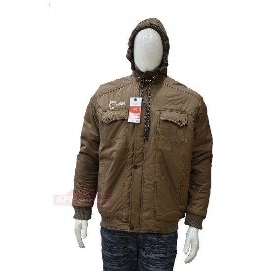  Brown colored Full Sleeve Solid Men's Jacket