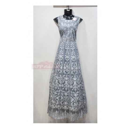 Grey colored Long Frock