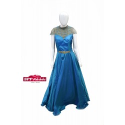 Royal Blue colored Long Frock 