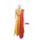 Yellow coloured Floral Long Kali