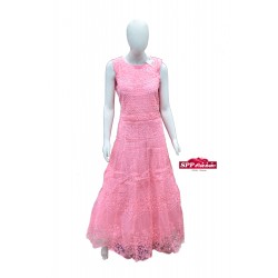 Rose Colored Long Frock
