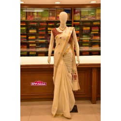 Kerala Kasavu Designed Cotton Saree