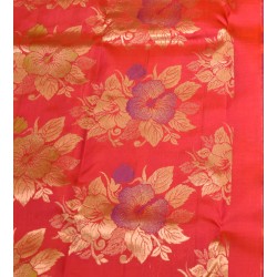 Red Color Floral Design lakshanya pattu Saree