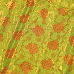 Green colored lakshanya pattu  Saree