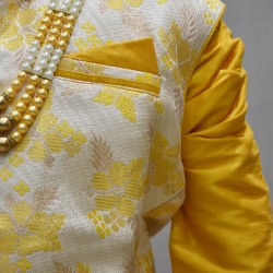 Yellow colored Designed Party Wear