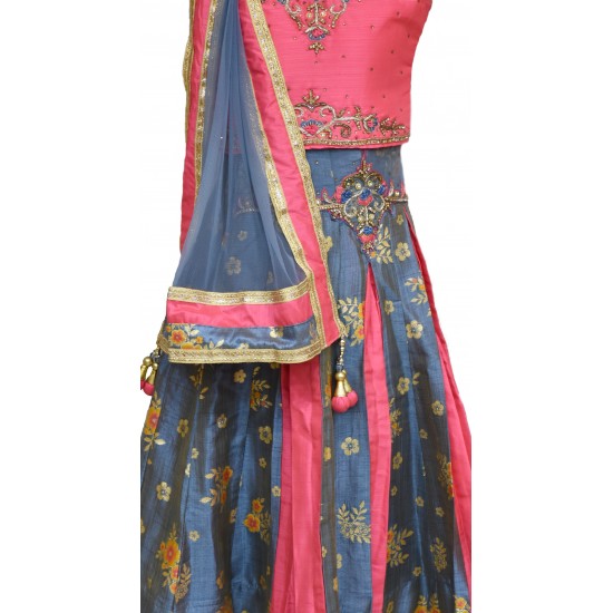 Pink poly Lehenga Choli set